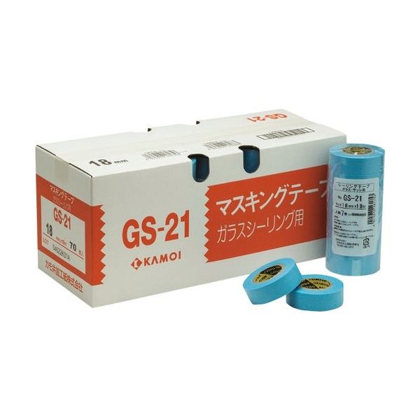 カモ井加工紙 カモ井 マスキングテープガラスサッシ用(4巻入) GS21JAN-30 1セット(40巻:4巻×10パック) 199-5839（直送品）