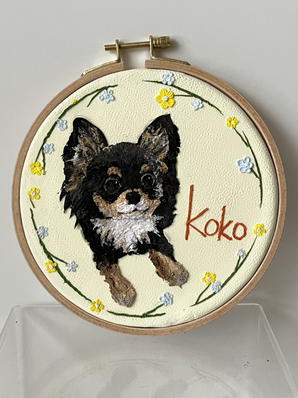 粘土で刺繍風似顔絵kokoちゃん