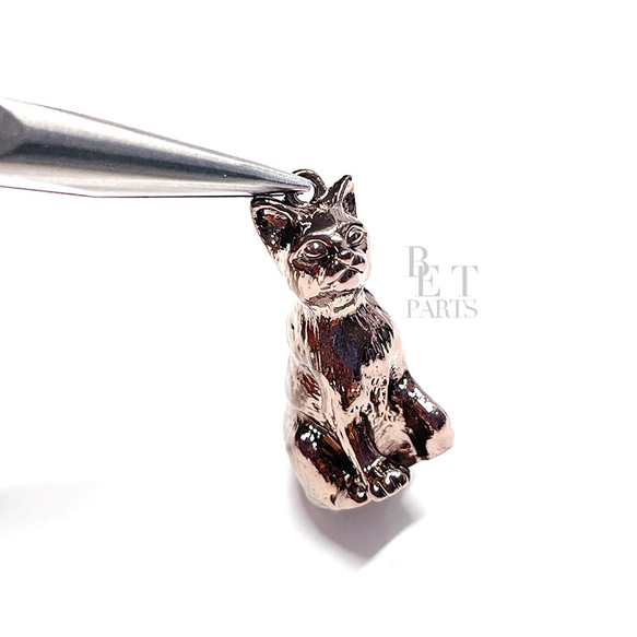 【1個】約17*32mm 秋田犬モチーフのチョコレートメッキチャーム bp23