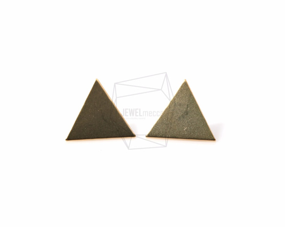 ERG-489-MG【2個入り】トライアングルピアス,Flat Triangle Shape Earring Post