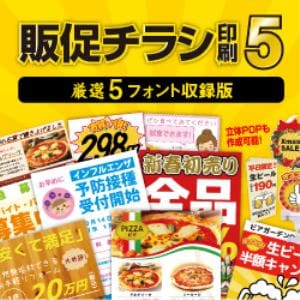 デネット 販促チラシ印刷5 厳選5フォント収録 DL版