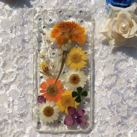 押し花iPhone6 6s ケース ドライフラワー スマホケース 押し花ケース