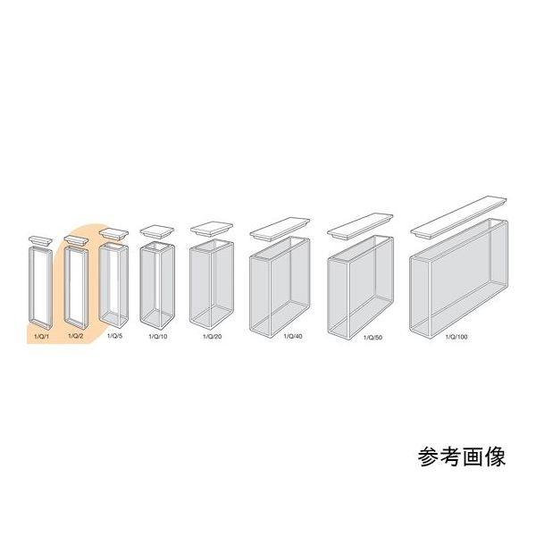 スタンダード石英セル（側面二面黒壁） 光路長:10mm 3.500mL 1/B/Q/10 64-8933-77（直送品）