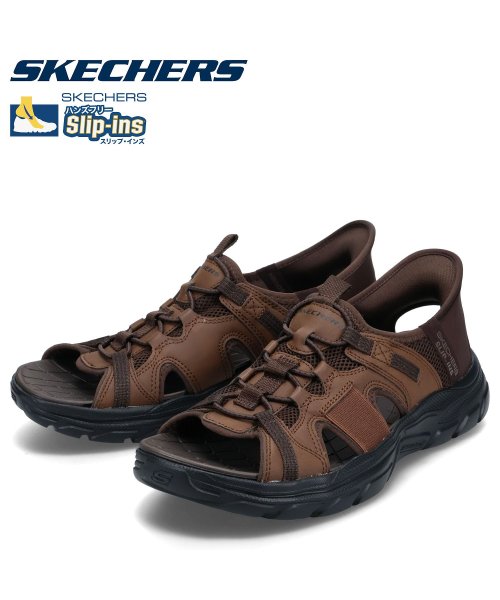 スケッチャーズ SKECHERS スリップインズ リボルテッド SS サンダル スポーツサンダル メンズ SLIP－INS REVOLTED SS ダーク ブラ