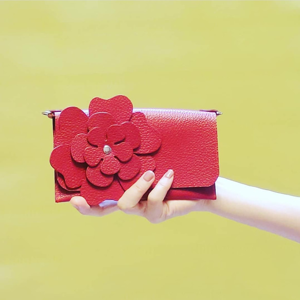 red flower smart bag