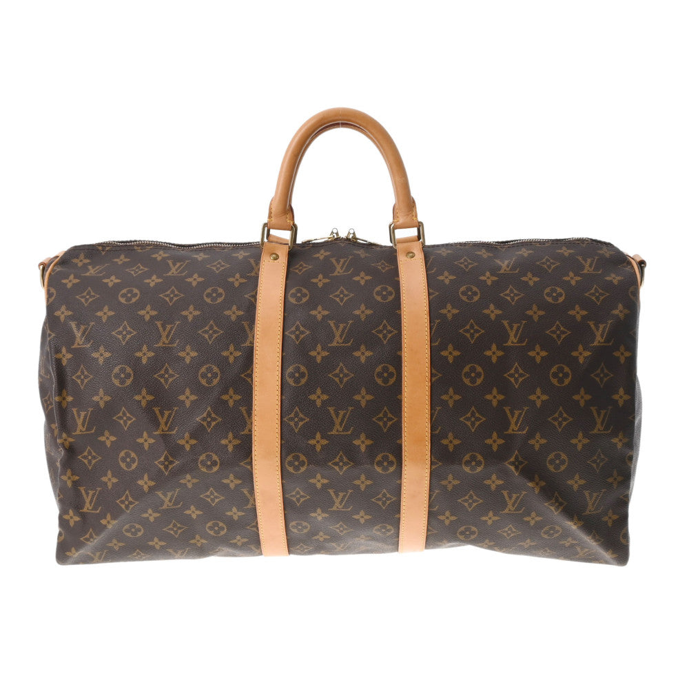 LOUIS VUITTON ルイヴィトン モノグラム キーポル バンドリエール 55 ブラウン M41414 レディース モノグラムキャンバス ボストンバッグ Bランク 中古 