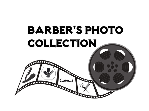 カメラフィルムなbarberロゴ ショップ名入れ無料サービス