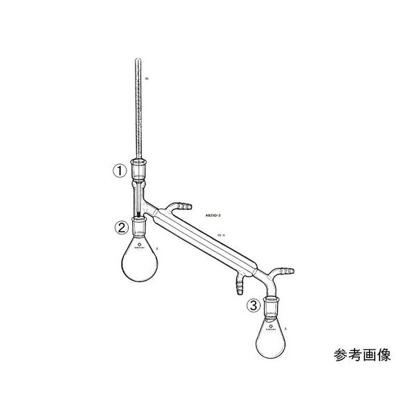 桐山製作所 ト字管付リービッヒ蒸留装置 AB25D-2