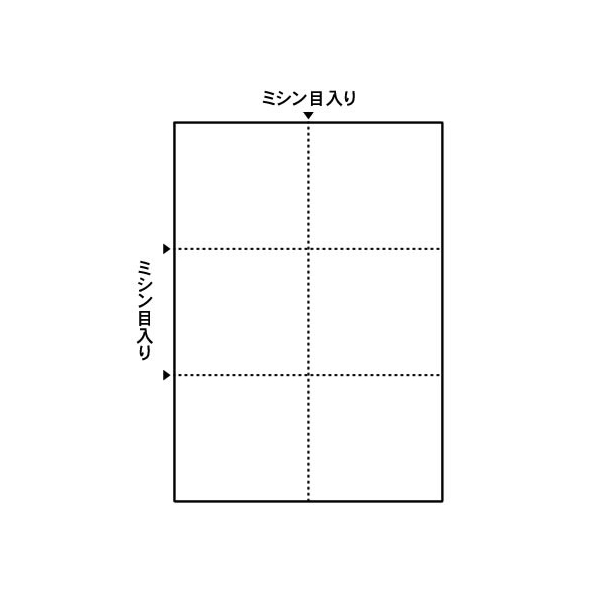 ヒサゴ マルチプリンタ帳票 A4 白紙 6面 1200枚 FC91542-FSC2078Z