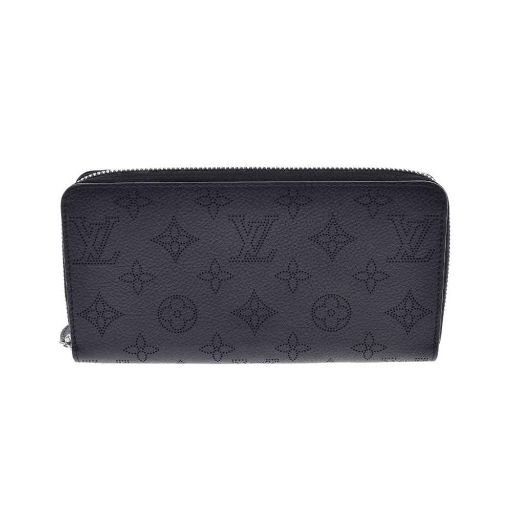 LOUIS VUITTON ルイヴィトン マヒナ ジッピーウォレット 黒 M61867 レディース レザー 長財布 Aランク 中古 