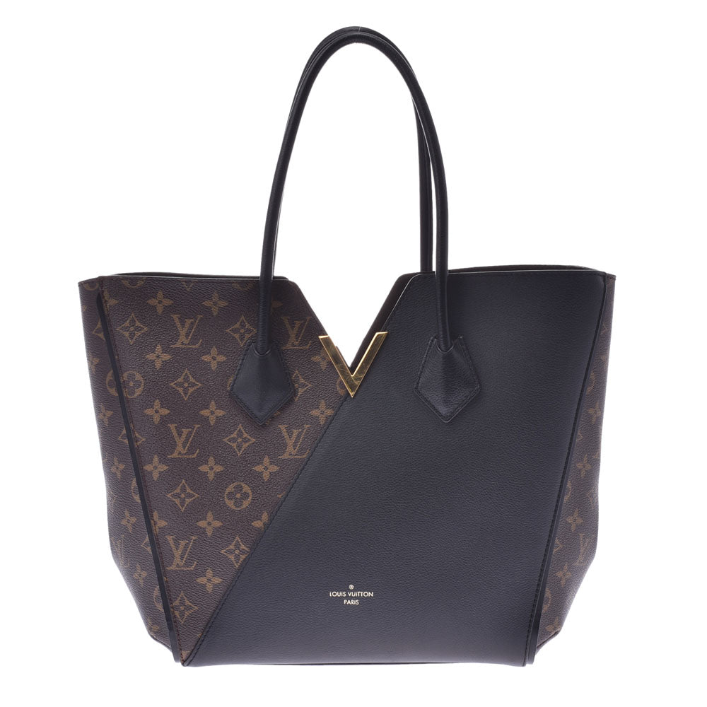 LOUIS VUITTON ルイヴィトン モノグラム キモノMM ノワール M40460 レディース モノグラムキャンバス レザー トートバッグ Aランク 中古 