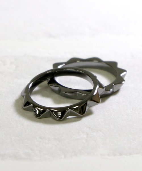 【YArKA/ヤーカ】[two pcs one series]  stads ring[nikoichi1]/[ニコイチシリーズ]スタッズリング