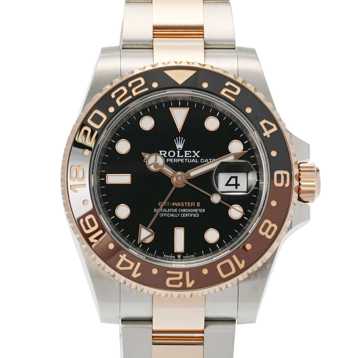 ROLEX ロレックス GMTマスター2 2021年11月 126711CHNR メンズ SS/RG 腕時計 自動巻き 黒文字盤 Aランク 中古 