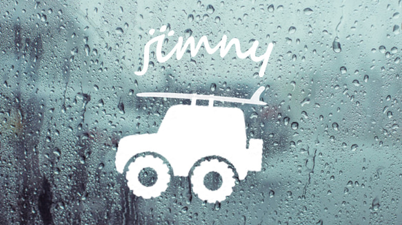 波文字ジムニー2　カッティングステッカー　カワイイ　ステッカー　Jimny