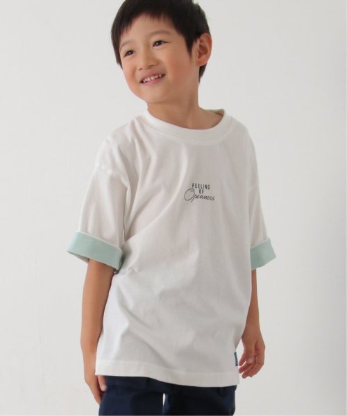 USAコットン 袖裏配色Tシャツ（120〜160cm）