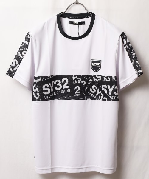 【73】【12202】【it】【SY32 by SWEET YEARS】ACTIVE EXCHANGE BOX LOGO TEE