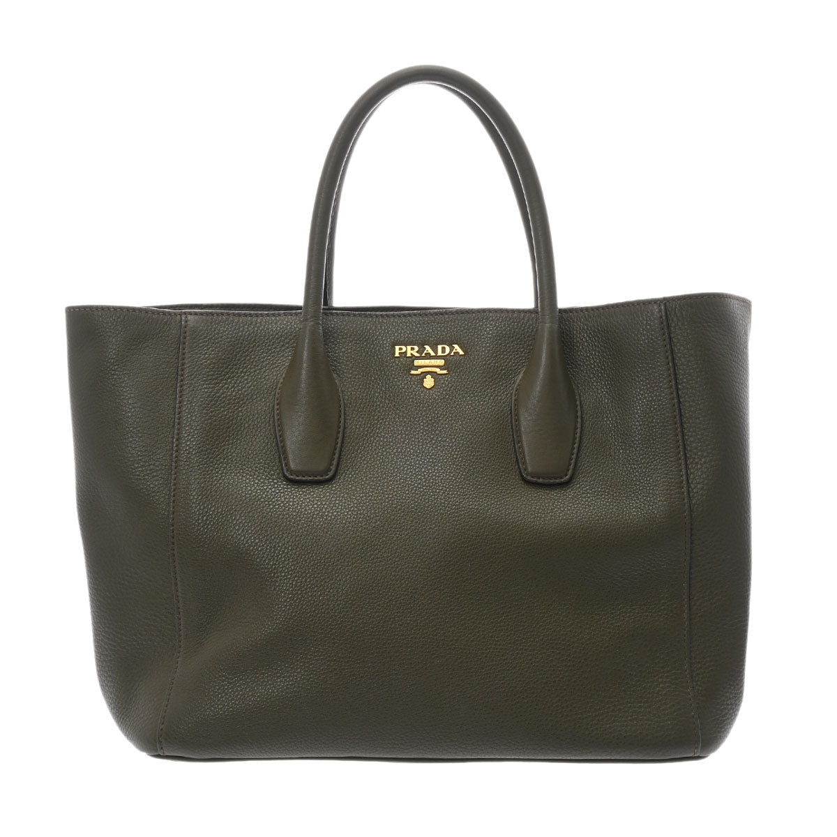 PRADA プラダ レザートート アウトレット グリーン ゴールド金具 BN2694 レディース レザー トートバッグ ABランク 中古 