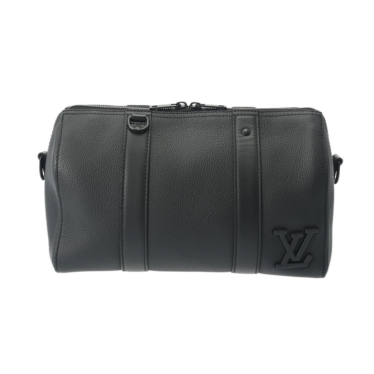 LOUIS VUITTON ルイヴィトン アエログラム シティキーポル 黒 M59255 メンズ トリヨンレザー ショルダーバッグ Aランク 中古 