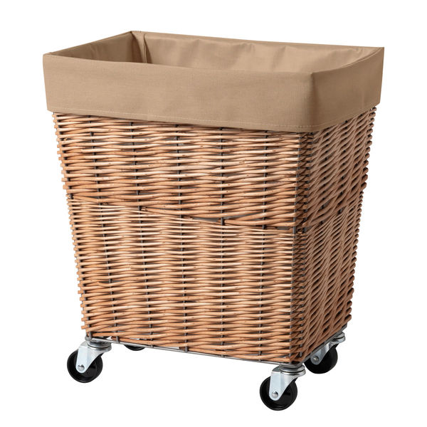 BRID WILLOW LAUNDRY BASKET With CASTER 34L 003403