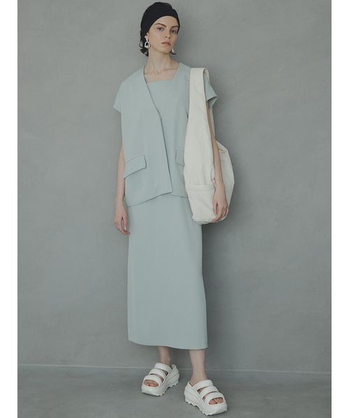 emmi　atelier/eco ドライタッチジレ×キャミワンピース