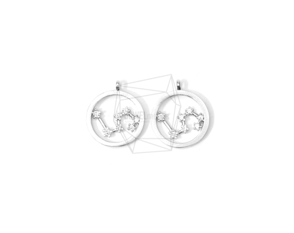 PDT-1372-MR【2個入り】星座/獅子座（シシ座）,Constellation(Leo)Pendant