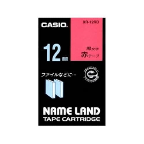 カシオ(CASIO) XR-12RD赤地テープ／黒文字 ネームランド用スタンダードタイプ