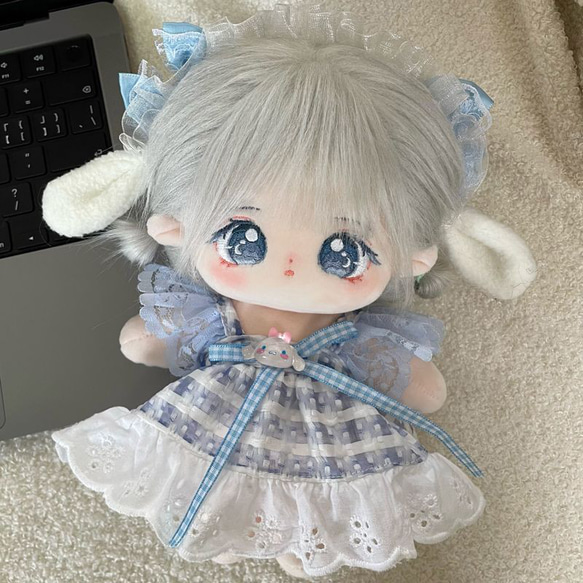 20cm 着せ替えぬいぐるみ 無属性 着せ替え人形 女の子 綿人形 コットンドール 小聽 cotton doll