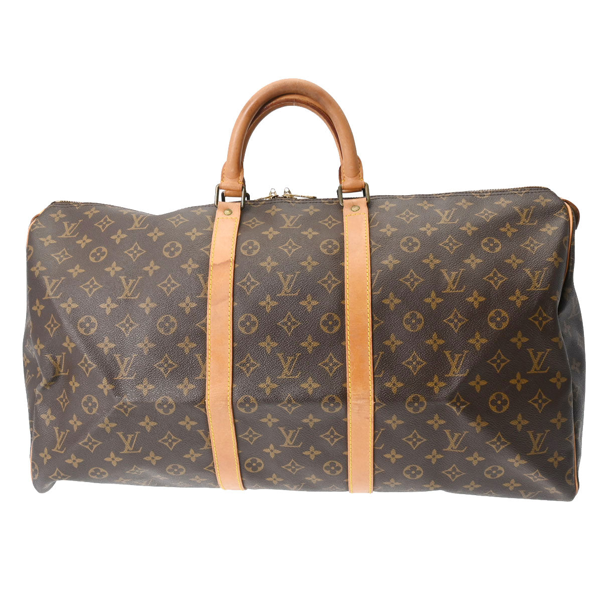 LOUIS VUITTON ルイヴィトン モノグラム キーポル 55 ブラウン M41424 ユニセックス モノグラムキャンバス ボストンバッグ Bランク 中古 