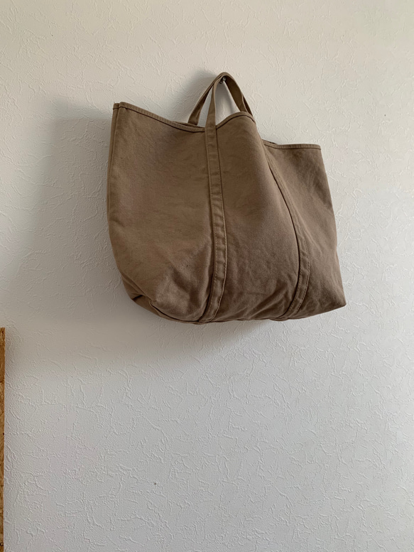 【A4対応】帆布　BASIC TOTE ( TM ) NUT(グレージュ)