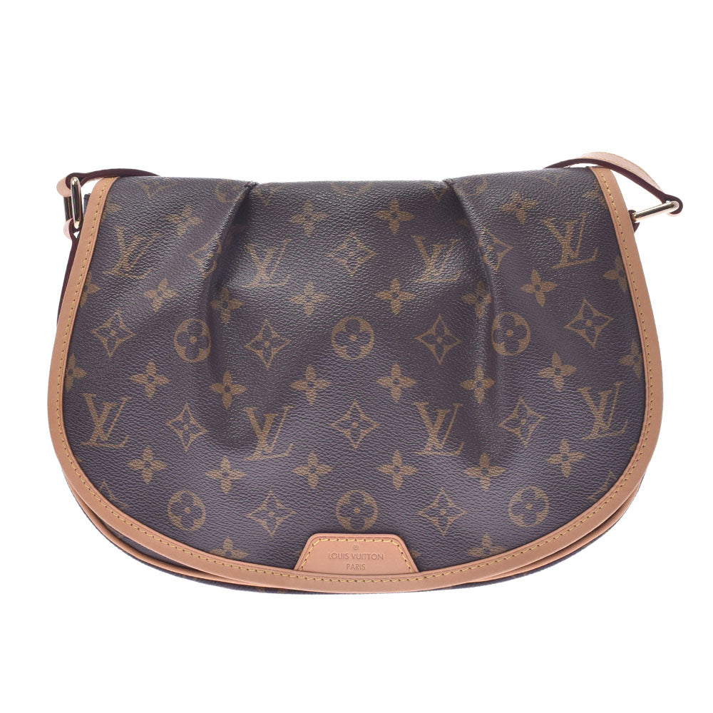 LOUIS VUITTON ルイヴィトン モノグラム メニルモンタン PM ブラウン M40474 レディース ショルダーバッグ Aランク 中古 