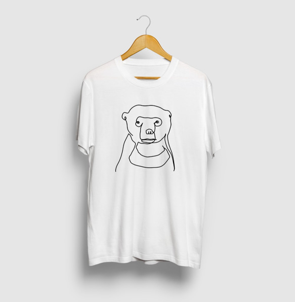 マレーグマ SUNBEAR 熊 動物イラストアートTシャツ