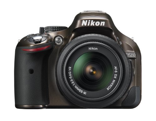 Nikon デジタル一眼レフカメラ D5200 レンズキット AF-S DX NIKKOR 18-55mm f/3.5-5.6G VR付属 ブロンズ D5200LKBZ【中古品】