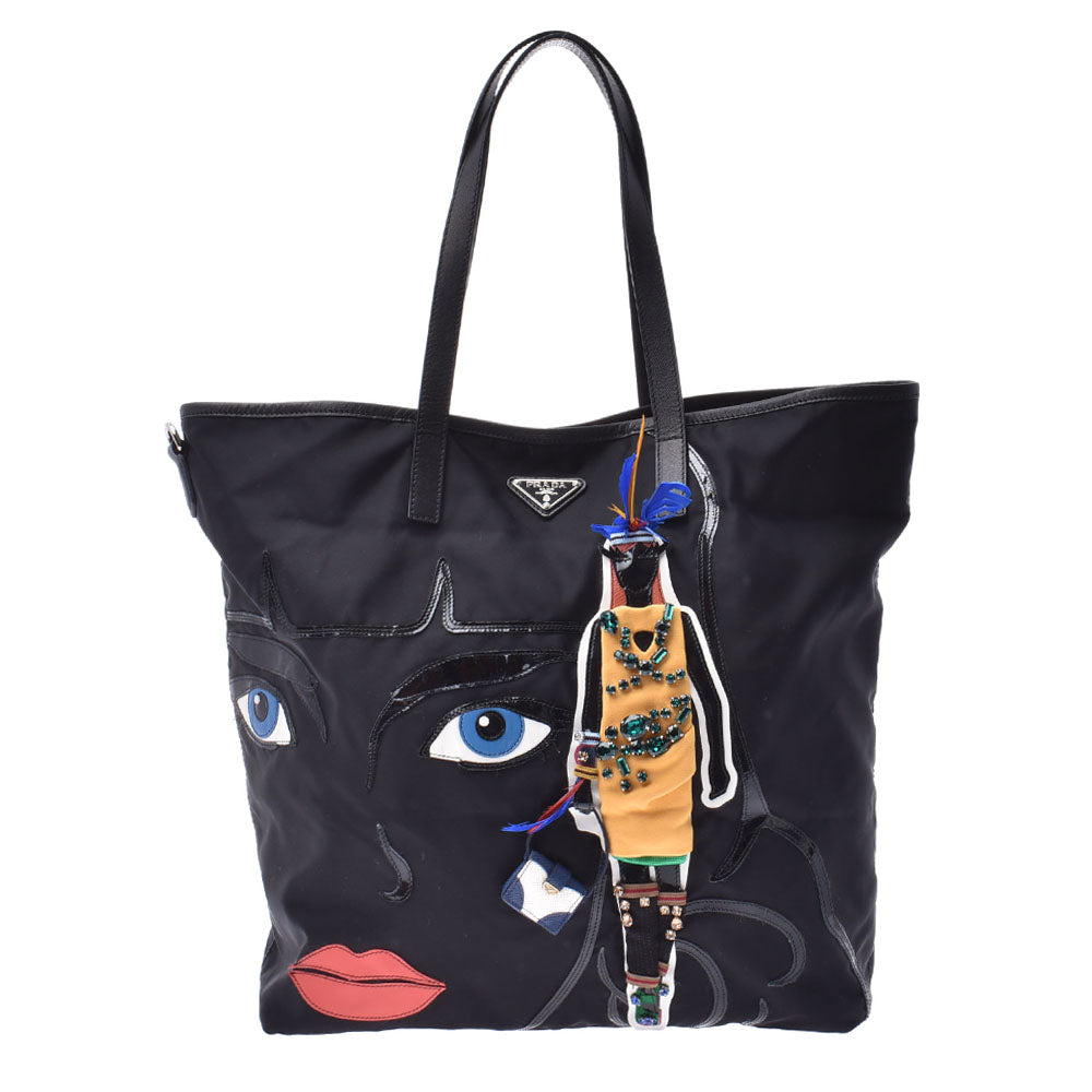 PRADA プラダ コレクションモチーフ レディース ナイロン トートバッグ Aランク 中古 