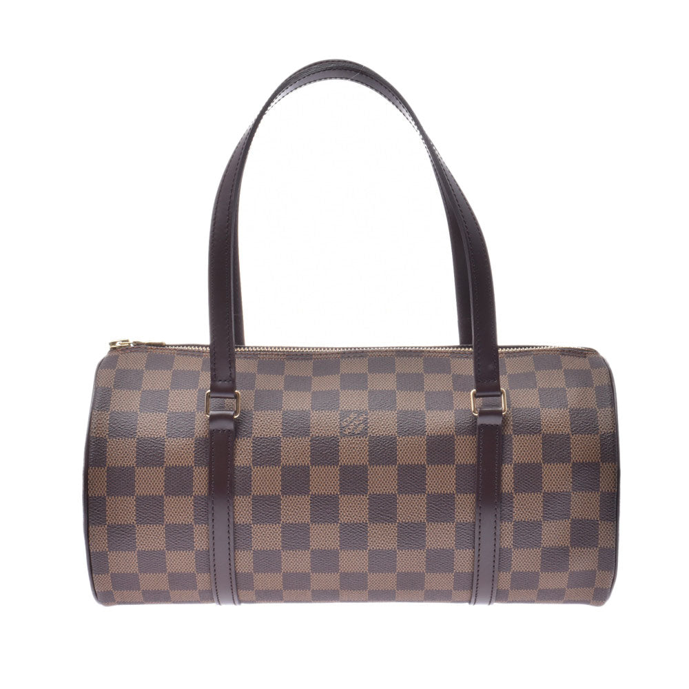 LOUIS VUITTON ルイヴィトン ダミエ パピヨンL ブラウン N51303 レディース ダミエキャンバス ハンドバッグ Aランク 中古 