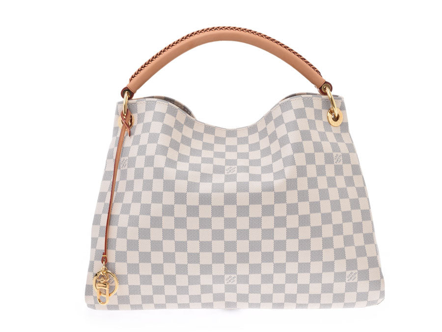 ルイヴィトン アズール アーツィMM 白 N41174 レディース 本革 バッグ Aランク 美品 LOUIS VUITTON 中古 