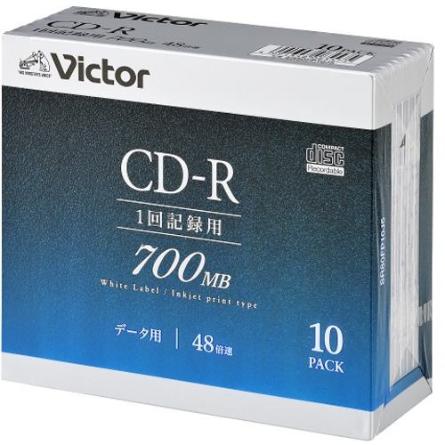 Victor SR80FP10J5 パソコン用 48倍速 CD-R 10枚パック 700MB