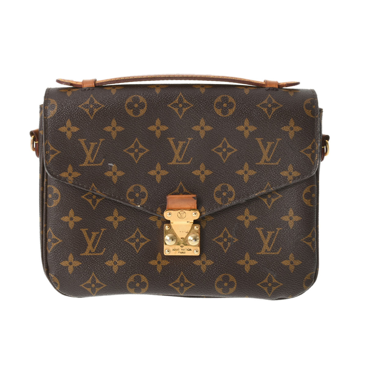 LOUIS VUITTON ルイヴィトン モノグラム ポシェットメティスMM ブラウン M44875 レディース モノグラムキャンバス ハンドバッグ Bランク 中古 