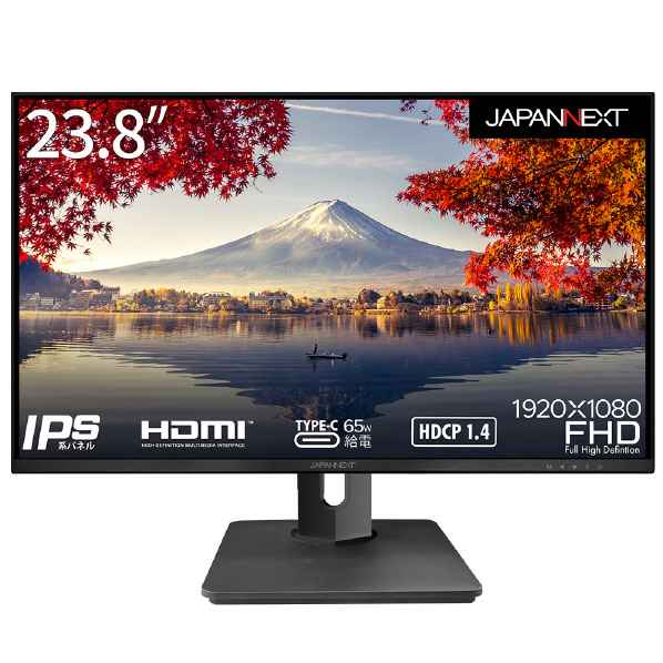 JAPANNEXT 23．8型液晶ディスプレイ ブラック JN-HSP238IPSFHD-C65W