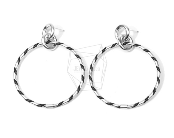 ERG-659-MR【2個入り】ツイストワイヤーピアス,Twisted Copper Wire Hoop