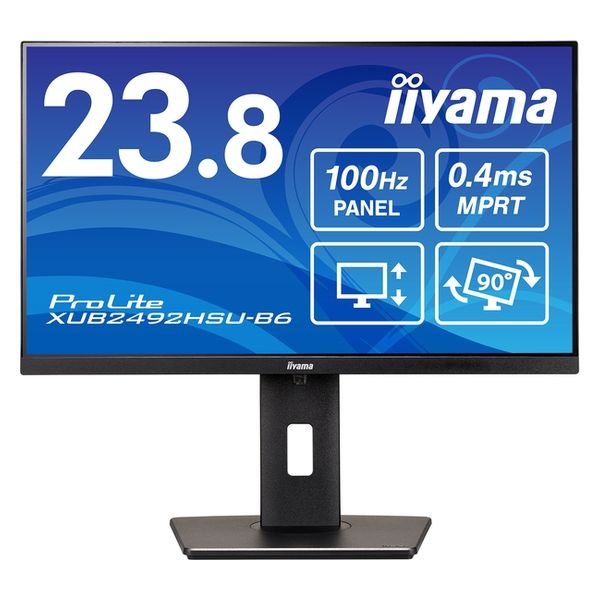 iiyama  液晶ディスプレイ　２３．８型／１９２０×１０８０／ＨＤＭＩ、ＤｉｓｐｌａｙＰｏｒｔ XUB2492HSU-B6（直送品）