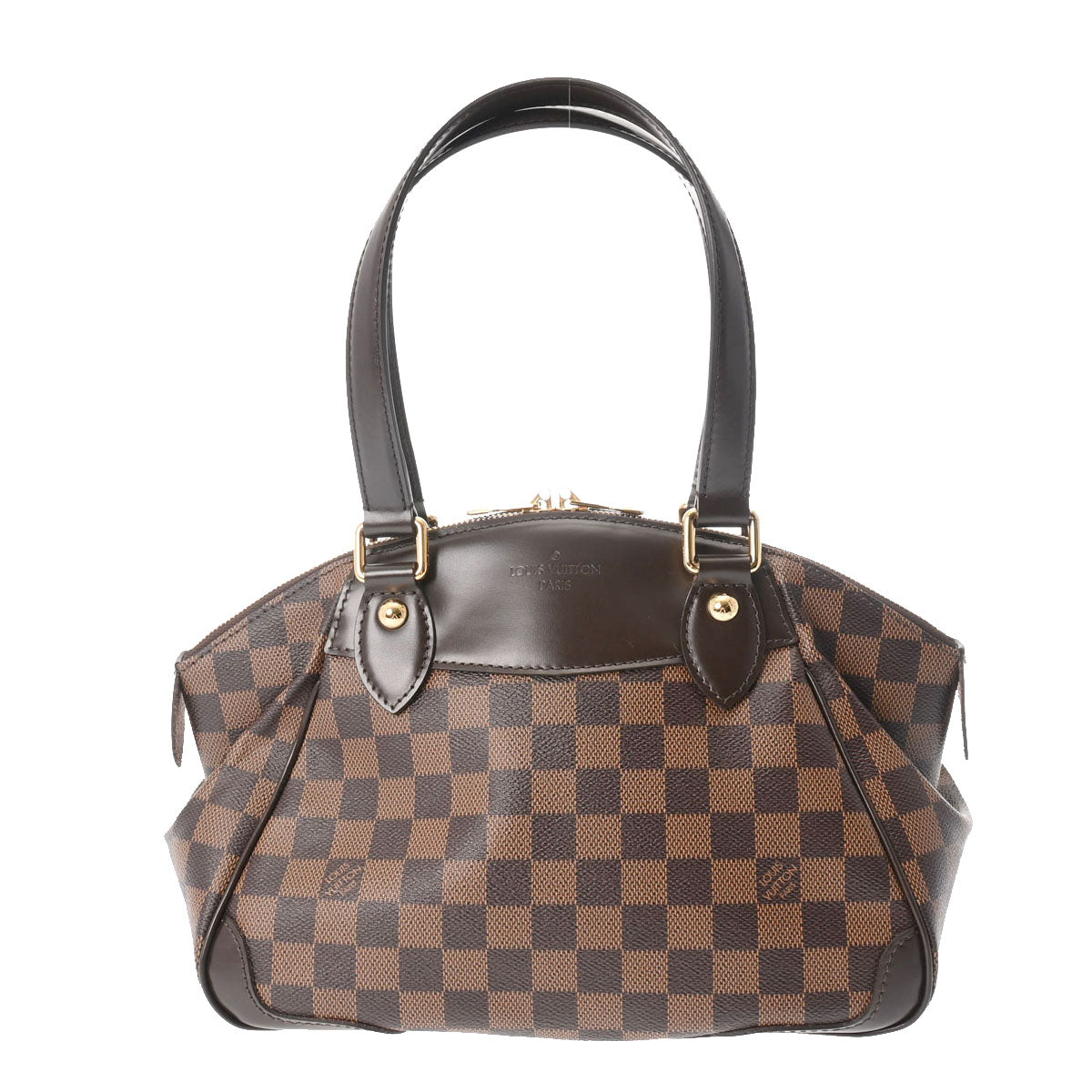 LOUIS VUITTON ルイヴィトン ダミエ ヴェローナ PM ブラウン N41117 レディース ダミエキャンバス ハンドバッグ Aランク 中古 