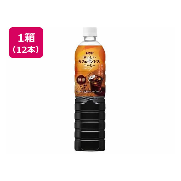 UCC UCC おいしいカフェインレスコーヒー 無糖 900ml×12本 FCU6002