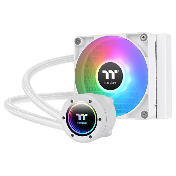 Thermaltake 水冷一体型CPUクーラー TH120 ARGB Sync V2 CPU Liquid Cooler -Snow- ホワイト CLW363PL12SWA