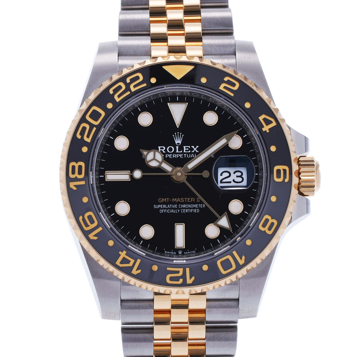 【現金特価】ROLEX ロレックス GMTマスター2 2023年6月 126713GRNR メンズ SS/YG 腕時計 自動巻き ブラック文字盤 未使用 