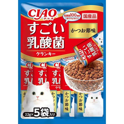 いなばペットフード CIAO すごい乳酸菌ドライ かつお節味 22g×5袋