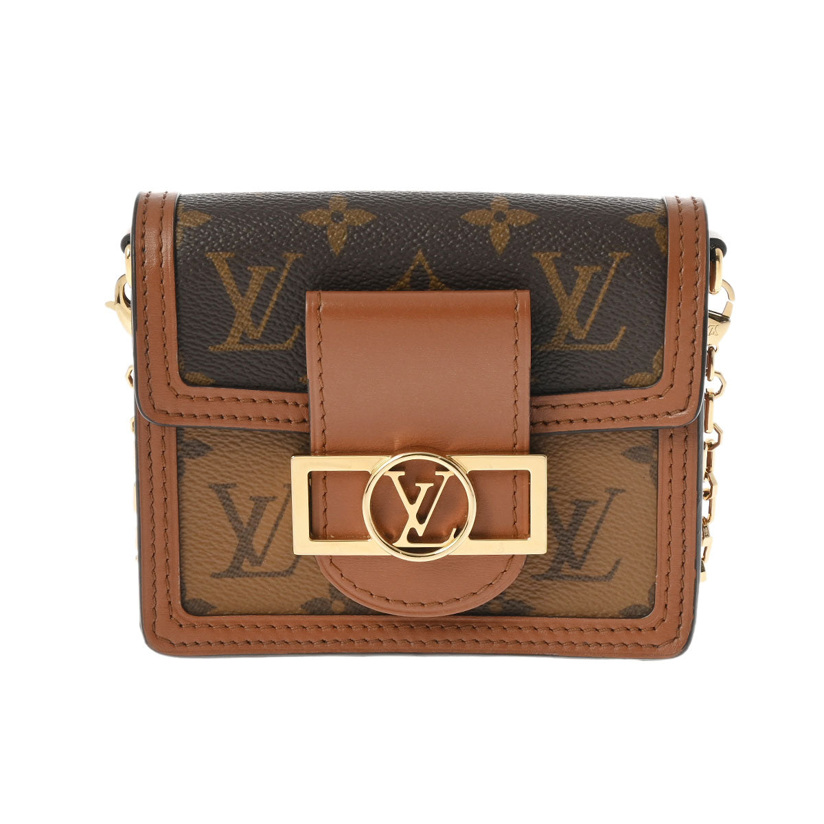 LOUIS VUITTON ルイヴィトン モノグラムリバース ピコ ドーフィーヌ 2WAY ブラウン M82749 レディース モノグラムキャンバス ショルダーバッグ Aランク 中古 