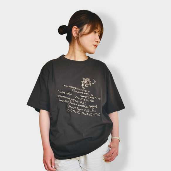 Tシャツ「化学反応式」スミ色