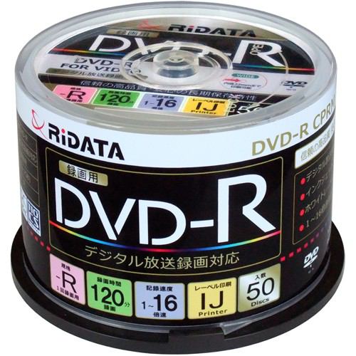 RiDATA 録画用DVD-R スピンドルケース50枚入 D-RCP16X.PW50RD K