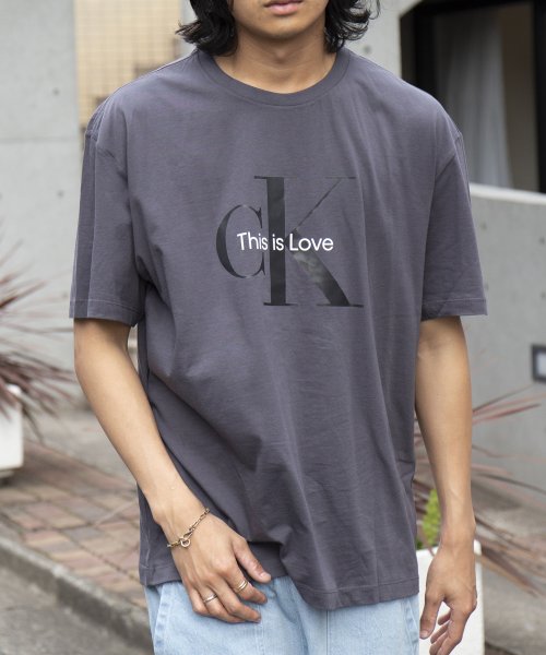 【CALVIN KLEIN / カルバンクライン】トップス Tシャツ 半袖 プリント ロゴ モノグラム　ワンポイント クルーネック カットソー 40HM236