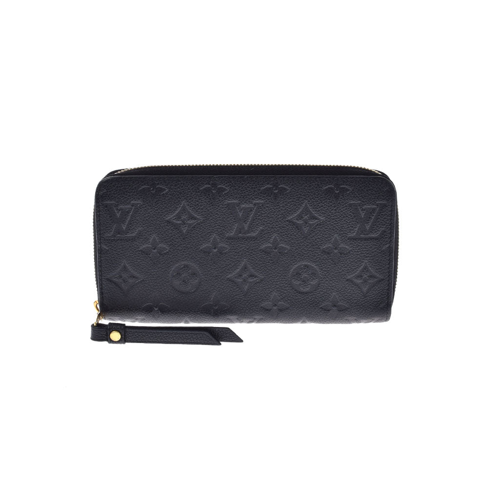 LOUIS VUITTON ルイヴィトン モノグラム アンプラント ジッピーウォレット ノワール（黒） M61864 ユニセックス レザー 長財布 ABランク 中古 